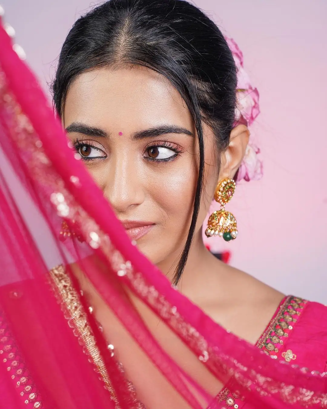 Tollywood Actress Rashi Singh in Pink Lehenga Choli